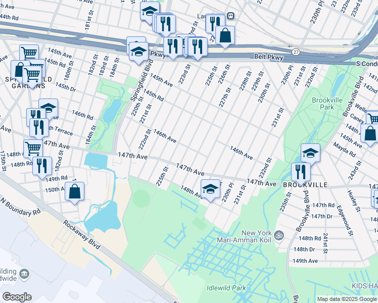 map of restaurants, bars, coffee shops, grocery stores, and more near in Queens