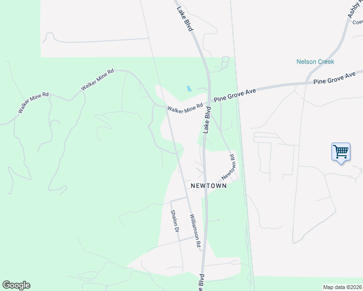 map of restaurants, bars, coffee shops, grocery stores, and more near 12799 Williamson Road in Redding