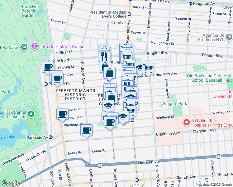 map of restaurants, bars, coffee shops, grocery stores, and more near 232 Maple Street in Brooklyn