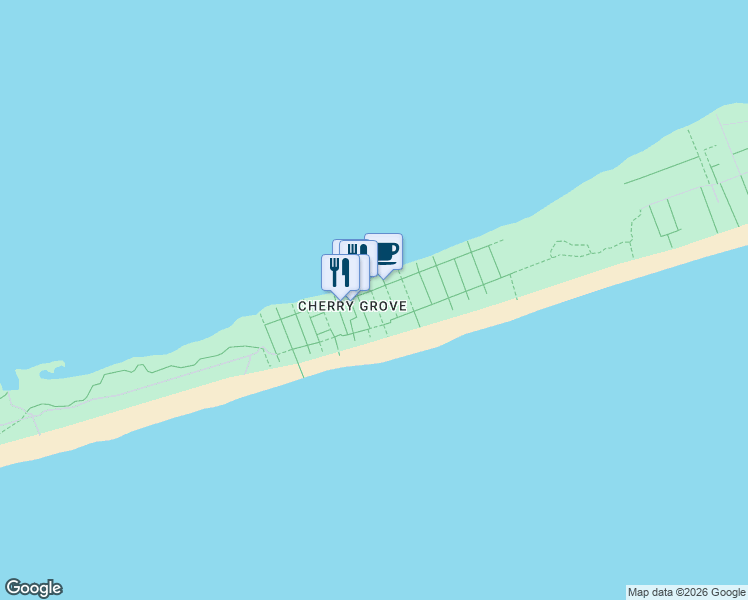 map of restaurants, bars, coffee shops, grocery stores, and more near 156 Bayview Walk in Fire Island