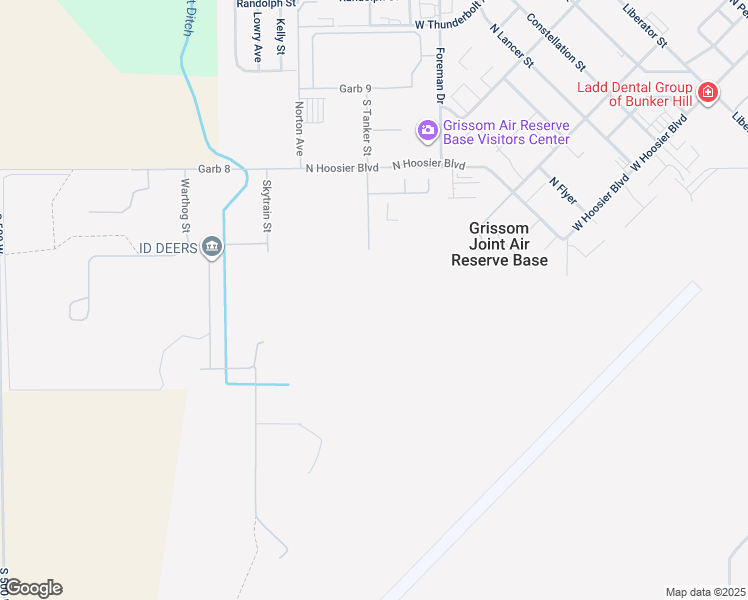 map of restaurants, bars, coffee shops, grocery stores, and more near in Grissom Air Force Base