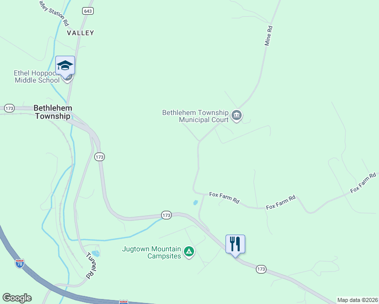map of restaurants, bars, coffee shops, grocery stores, and more near 392 Mine Road in Asbury