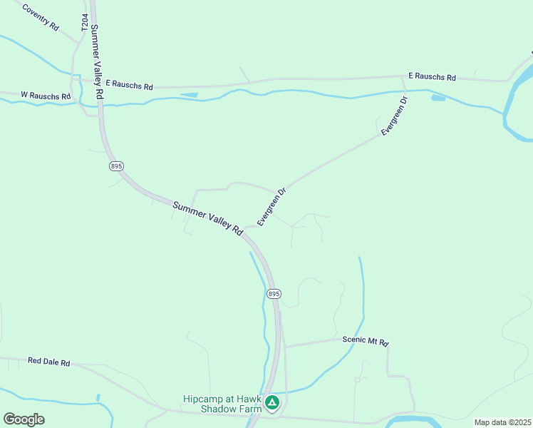 map of restaurants, bars, coffee shops, grocery stores, and more near 10 Evergreen Drive in New Ringgold