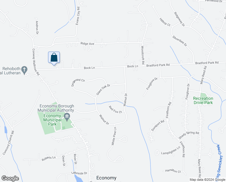 map of restaurants, bars, coffee shops, grocery stores, and more near 112 Shady Hollow Drive in Baden