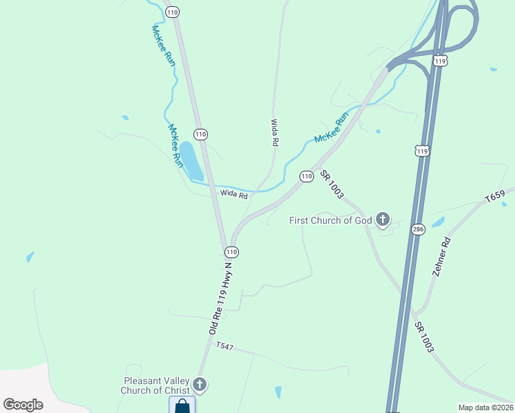 map of restaurants, bars, coffee shops, grocery stores, and more near 108 Wida Road in Indiana