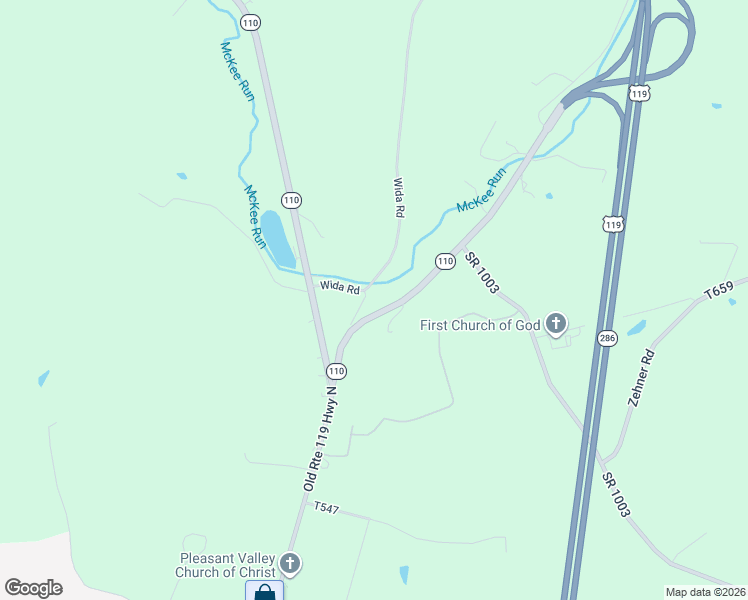 map of restaurants, bars, coffee shops, grocery stores, and more near 108 Wida Road in Indiana