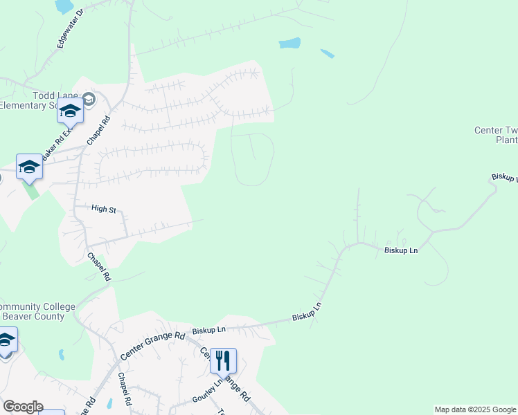 map of restaurants, bars, coffee shops, grocery stores, and more near in Beaver County