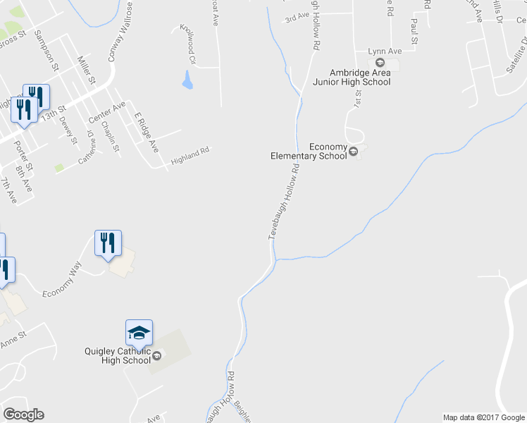 map of restaurants, bars, coffee shops, grocery stores, and more near 1112 Tevebaugh Hollow Road in Freedom