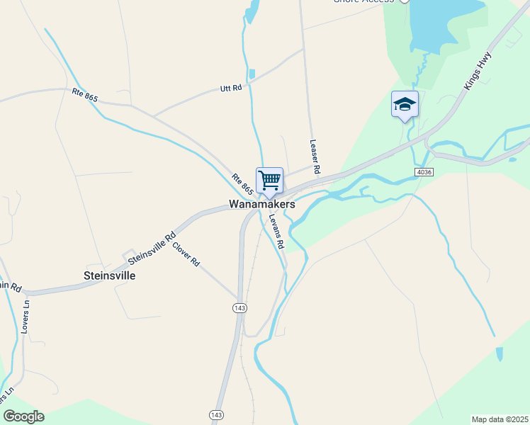 map of restaurants, bars, coffee shops, grocery stores, and more near 8901 Levans Road in Kempton