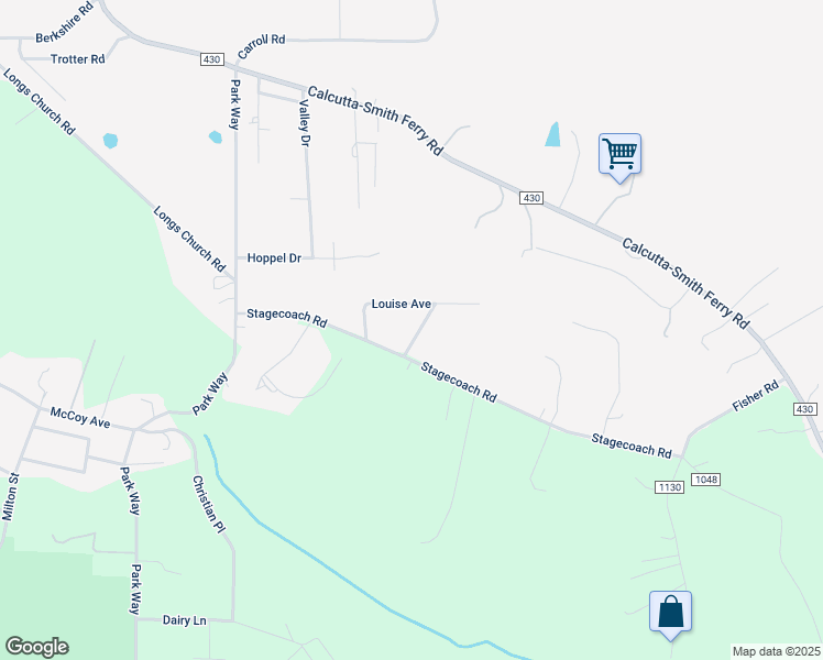 map of restaurants, bars, coffee shops, grocery stores, and more near 16603 Glenda Way in Calcutta