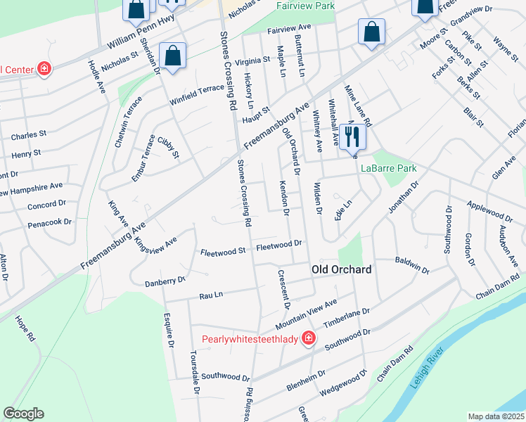 map of restaurants, bars, coffee shops, grocery stores, and more near 29 Tamarack Path in Easton