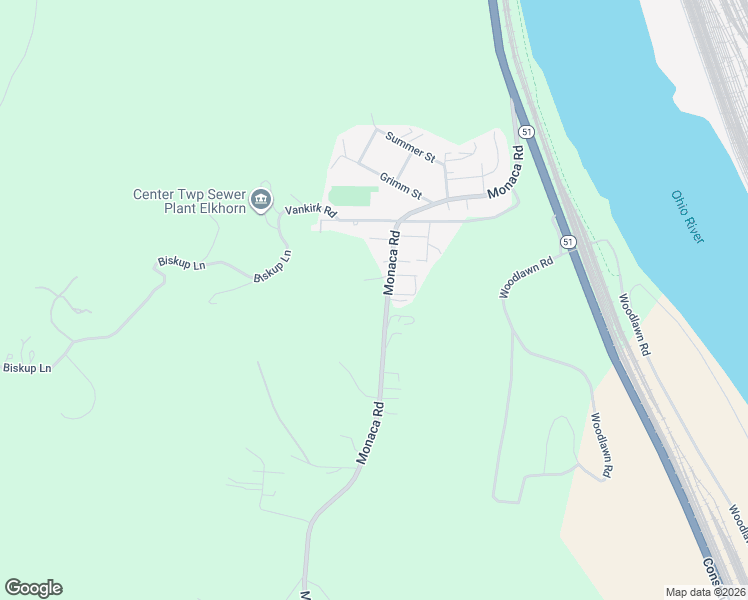 map of restaurants, bars, coffee shops, grocery stores, and more near 957 Monaca Road in Monaca