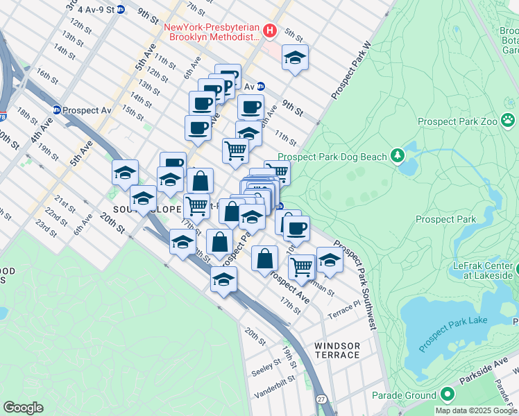 map of restaurants, bars, coffee shops, grocery stores, and more near in Brooklyn