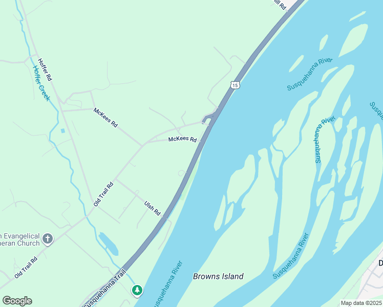 map of restaurants, bars, coffee shops, grocery stores, and more near Susquehanna Trail in Port Trevorton