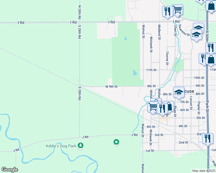 map of restaurants, bars, coffee shops, grocery stores, and more near 460 West 9th Street in Syracuse