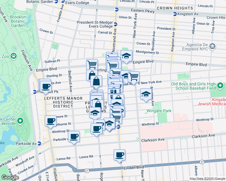 map of restaurants, bars, coffee shops, grocery stores, and more near 278 Maple Street in Brooklyn