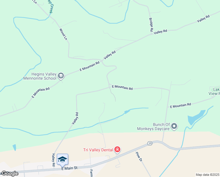map of restaurants, bars, coffee shops, grocery stores, and more near 200 Valley Road in Hegins