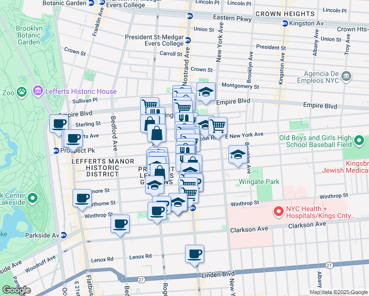 map of restaurants, bars, coffee shops, grocery stores, and more near 278 Maple Street in Brooklyn