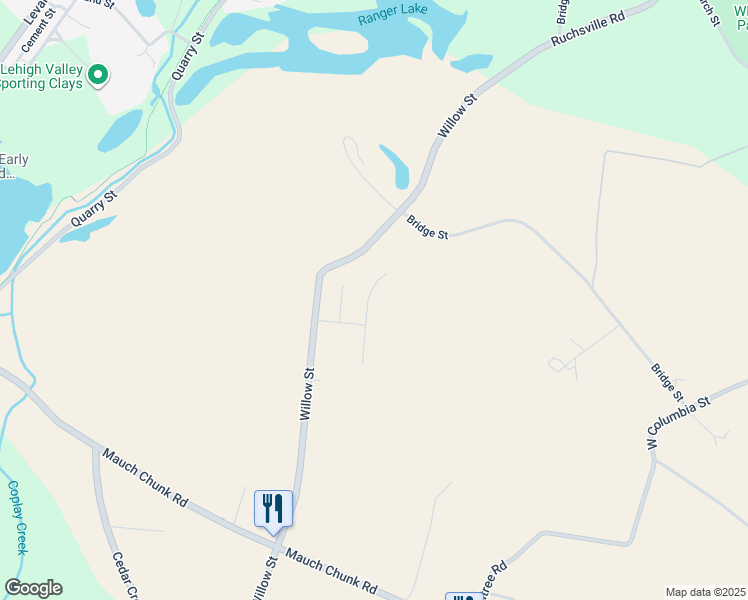 map of restaurants, bars, coffee shops, grocery stores, and more near 2556 Prince Drive in Coplay