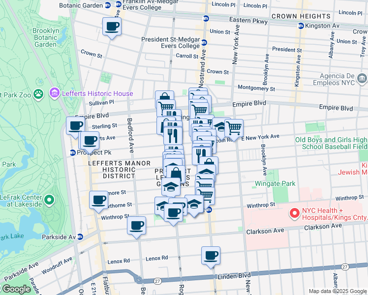 map of restaurants, bars, coffee shops, grocery stores, and more near 232 Maple Street in Brooklyn