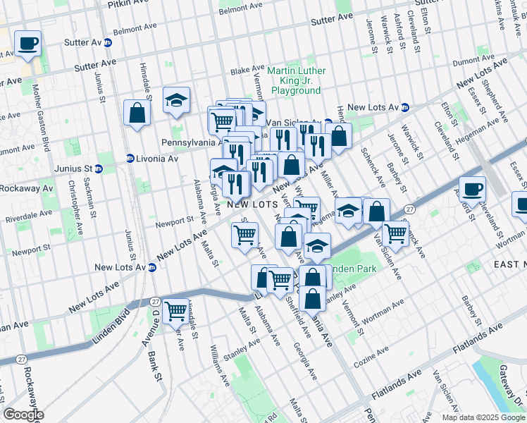 map of restaurants, bars, coffee shops, grocery stores, and more near in Brooklyn