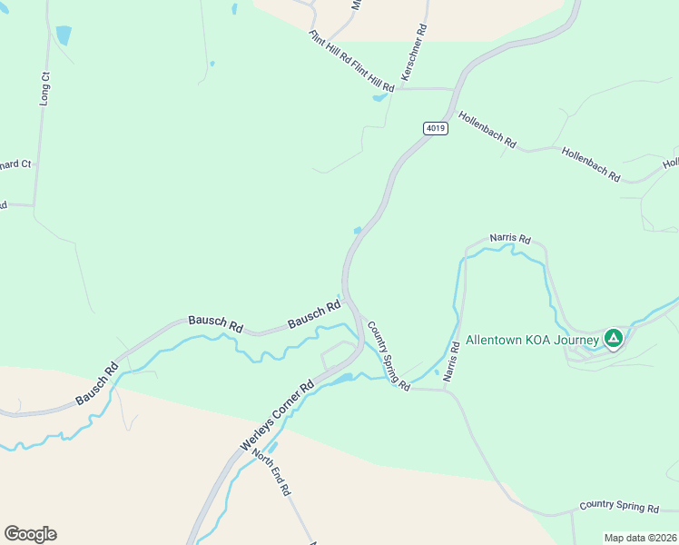 map of restaurants, bars, coffee shops, grocery stores, and more near 7007 Bausch Road in New Tripoli