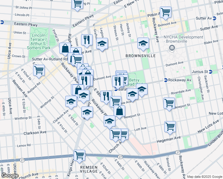 map of restaurants, bars, coffee shops, grocery stores, and more near in Brooklyn