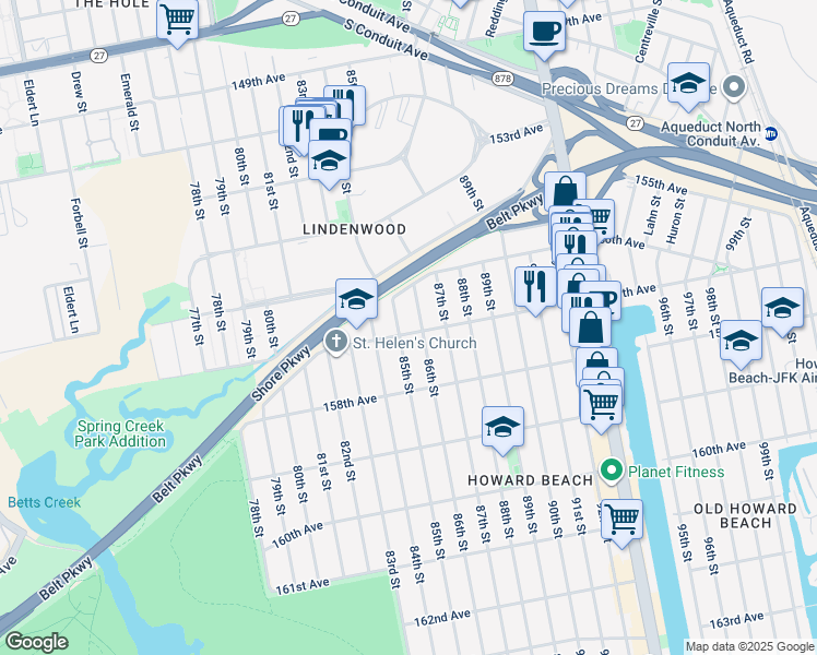 map of restaurants, bars, coffee shops, grocery stores, and more near in New York