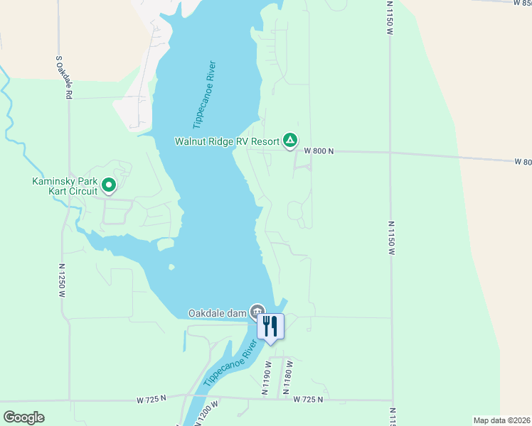 map of restaurants, bars, coffee shops, grocery stores, and more near 2196-7334 North Sandy Beach Drive in Monticello