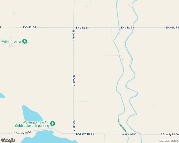 map of restaurants, bars, coffee shops, grocery stores, and more near 5244 North Co Road 3 in Fort Collins
