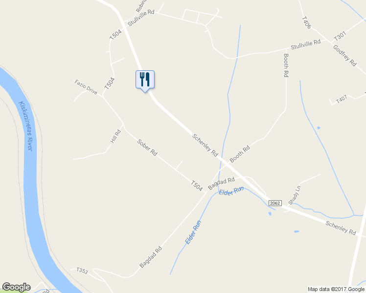 map of restaurants, bars, coffee shops, grocery stores, and more near 119 Ritter Lane in Leechburg