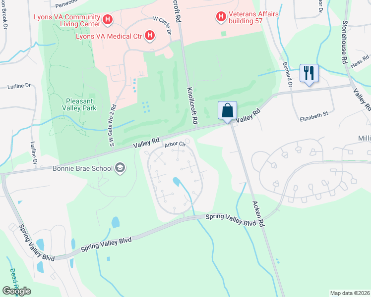map of restaurants, bars, coffee shops, grocery stores, and more near 39 Chestnut Court in Basking Ridge