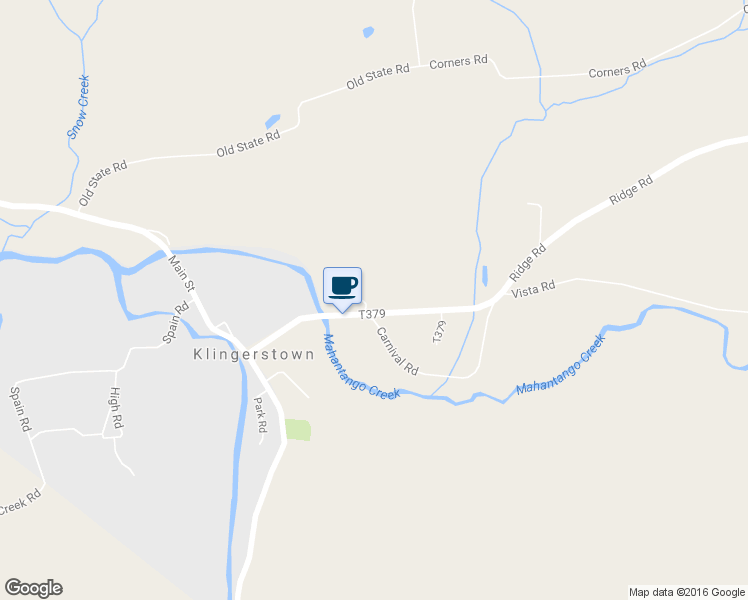 map of restaurants, bars, coffee shops, grocery stores, and more near 1660 Ridge Road in Klingerstown