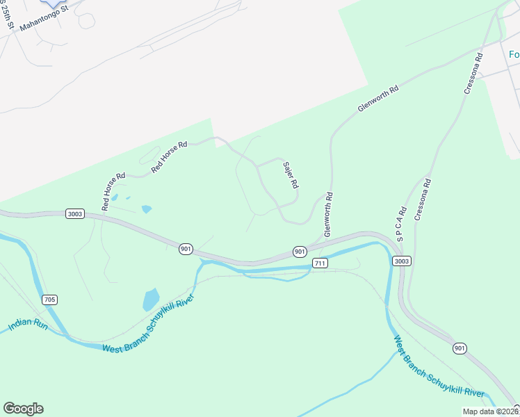 map of restaurants, bars, coffee shops, grocery stores, and more near 53 Red Horse Road in Pottsville