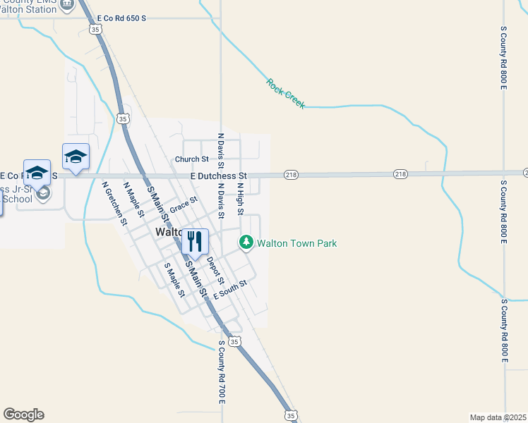 map of restaurants, bars, coffee shops, grocery stores, and more near 106 Garr Street in Walton