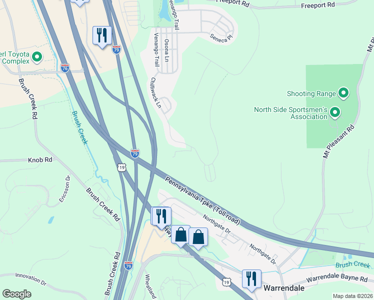 map of restaurants, bars, coffee shops, grocery stores, and more near 652 Chilliwack Lane in Mars