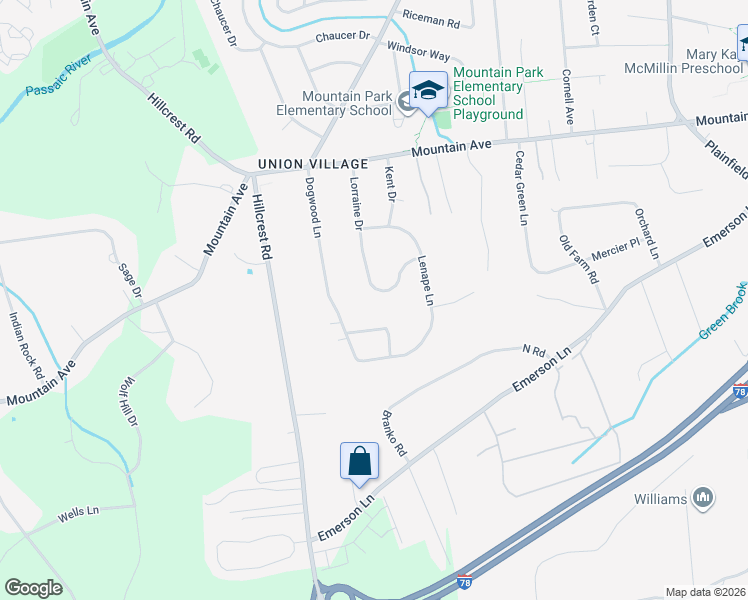 map of restaurants, bars, coffee shops, grocery stores, and more near 50 Plymouth Drive in Berkeley Heights