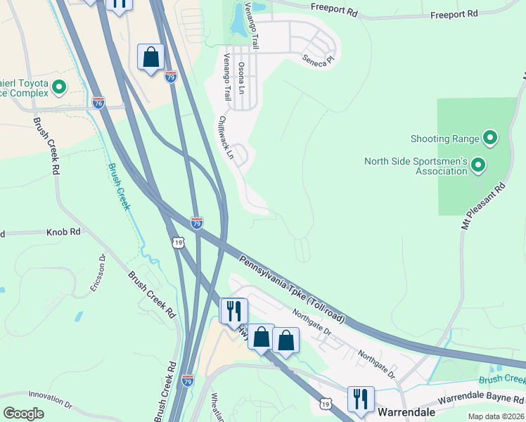 map of restaurants, bars, coffee shops, grocery stores, and more near 652 Chilliwack Lane in Mars