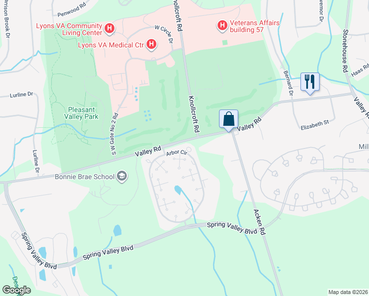 map of restaurants, bars, coffee shops, grocery stores, and more near 39 Chestnut Court in Basking Ridge