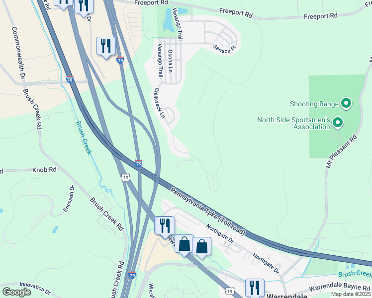 map of restaurants, bars, coffee shops, grocery stores, and more near 633 Chilliwack Lane in Mars