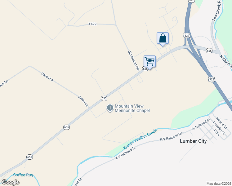 map of restaurants, bars, coffee shops, grocery stores, and more near 191 Shelly Drive in Reedsville