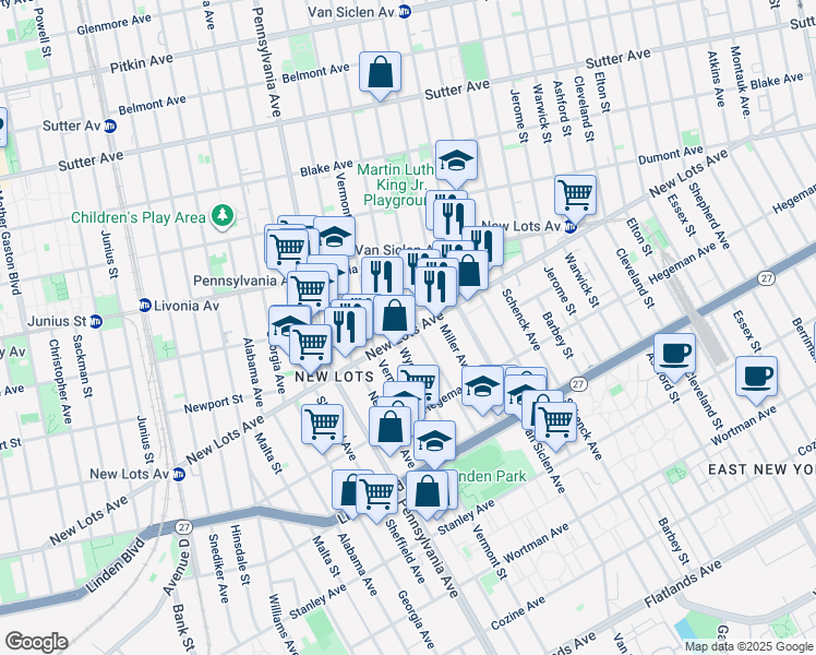 map of restaurants, bars, coffee shops, grocery stores, and more near 614 Bradford Street in Brooklyn