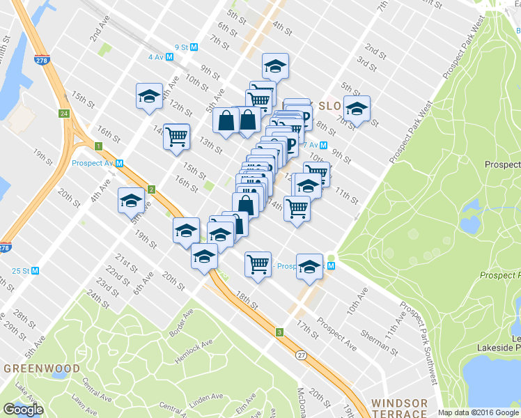 map of restaurants, bars, coffee shops, grocery stores, and more near in Brooklyn