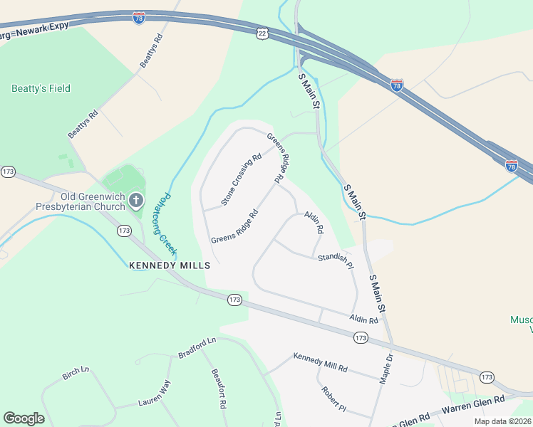 map of restaurants, bars, coffee shops, grocery stores, and more near 410 Greens Ridge Road in Stewartsville