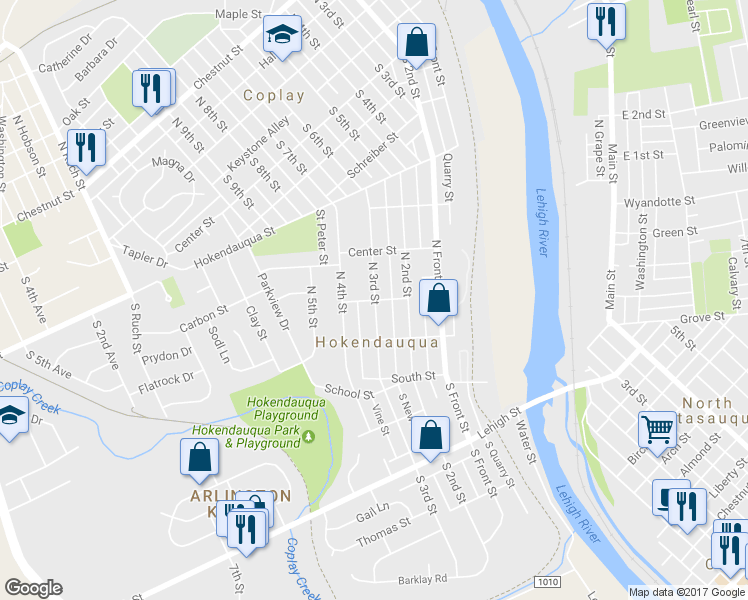 map of restaurants, bars, coffee shops, grocery stores, and more near 3201 North 3rd Street in Whitehall