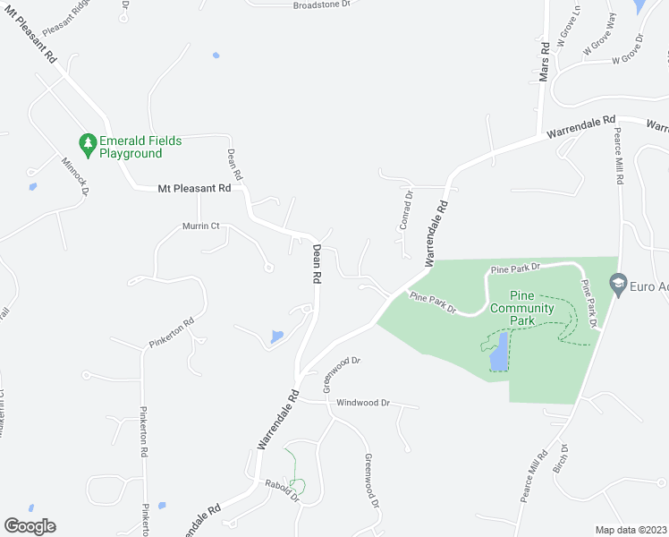 map of restaurants, bars, coffee shops, grocery stores, and more near 539 Dean Road in Mars