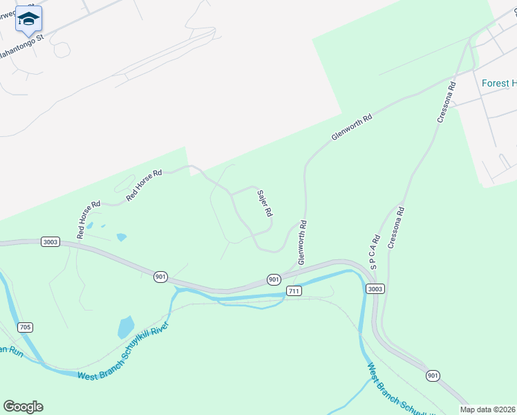 map of restaurants, bars, coffee shops, grocery stores, and more near 8 Sajer Rd in Pottsville