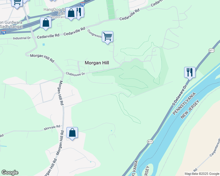 map of restaurants, bars, coffee shops, grocery stores, and more near 170 Pine Valley Terrace in Easton