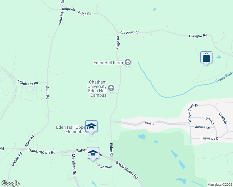 map of restaurants, bars, coffee shops, grocery stores, and more near 6035 Ridge Road in Gibsonia