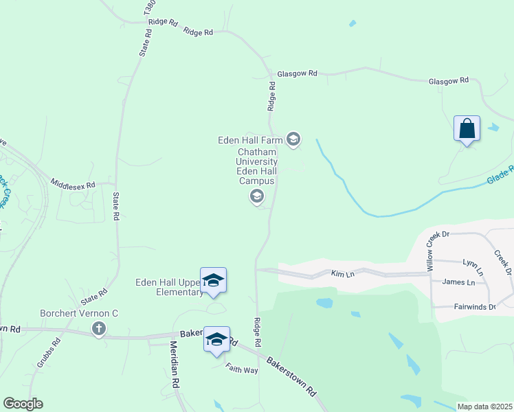 map of restaurants, bars, coffee shops, grocery stores, and more near 6035 Ridge Road in Gibsonia